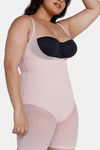 Zivame High Compression Short Length Thigh Shaper Bodysuit - Sepia Rose — thumbnail 9